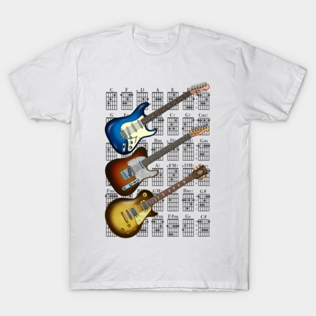 Guitar T-Shirt by Blue Diamond Store